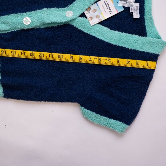 NTW -- Cabana by Crown & Ivy Womens Sweater Cardigan Cropped Front Button Front - Picture 5 of 8